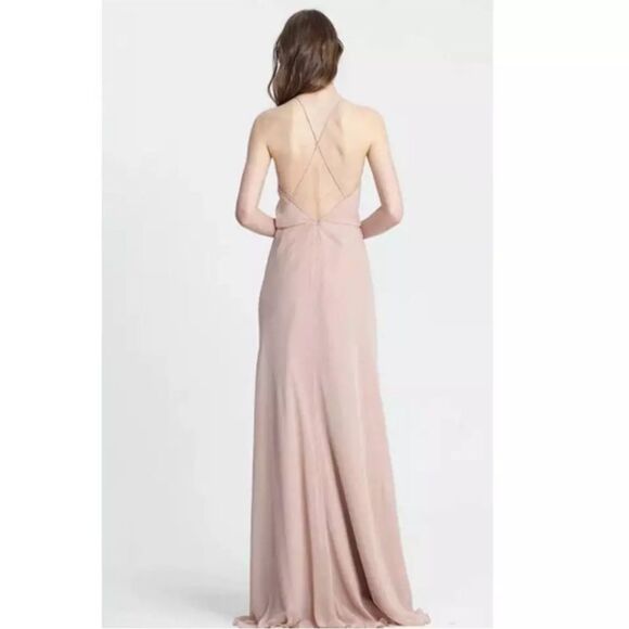 Monique Lhuillier Sleeveless Chiffon Valerie Maxi Dress size 0 - Picture 3 of 14